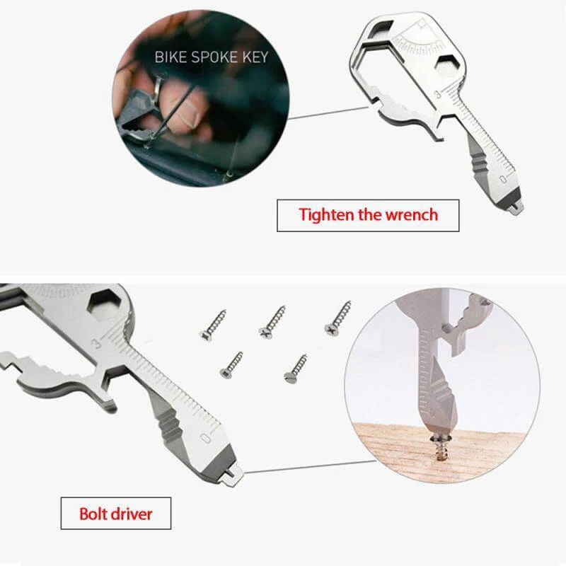 24 in 1 EDC Key Shaped Pocket Tool - Image 3