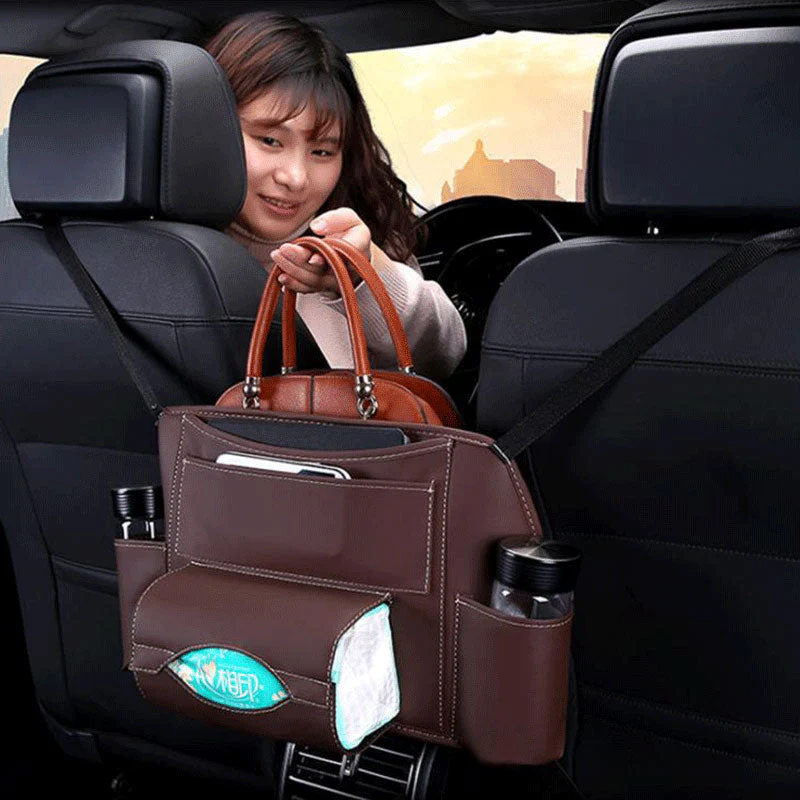 Leather Car Back Seat Organizer - Image 1