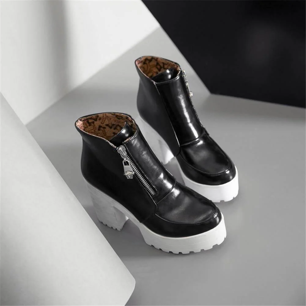Platform Thick High Heels Women Boots - Image 3