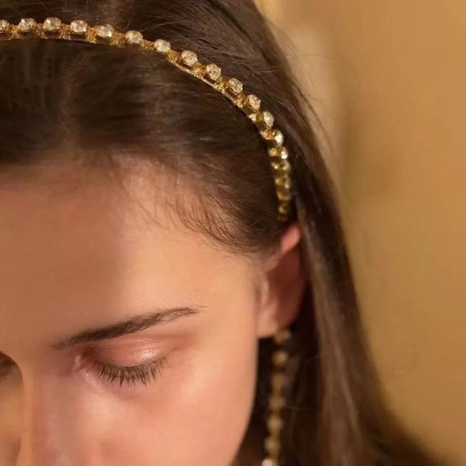 Rhinestone Full Crystal Headband Chain - Image 3