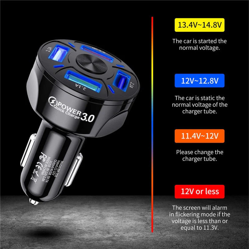 4-Port USB Car Quick Charge - Image 3