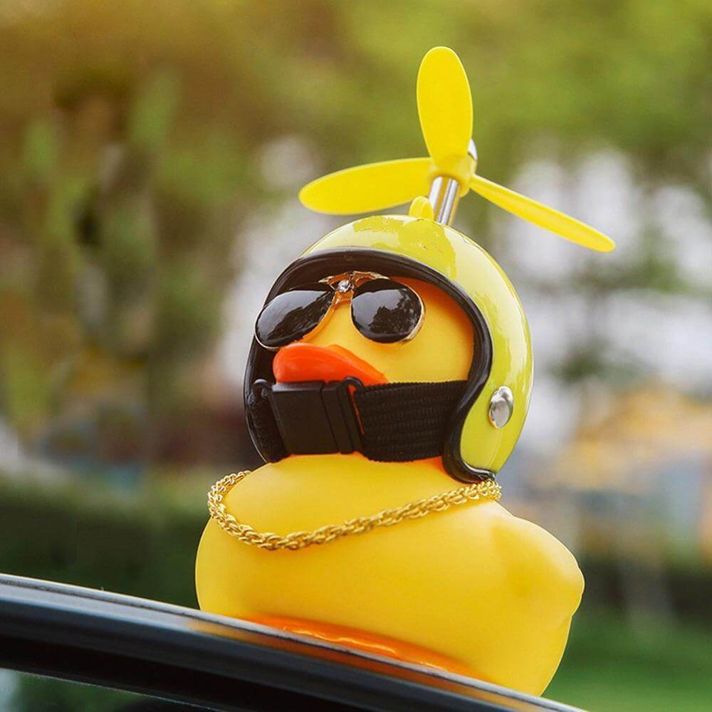 3pcs Mission Serious Car Duck with Helmet - Image 1