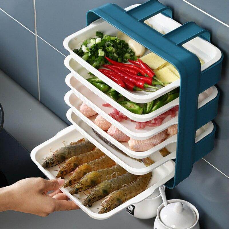 Wall-Mounted Space Saving Kitchen Organizer - Image 1