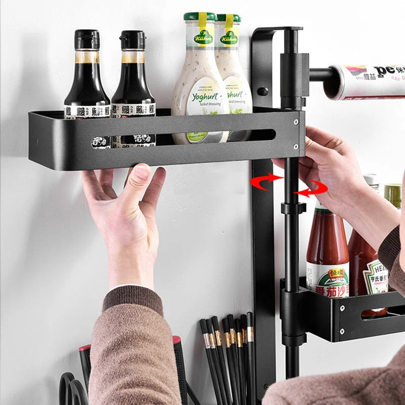 Multi-layer Punch Free Rotating Kitchen Rack - Image 2