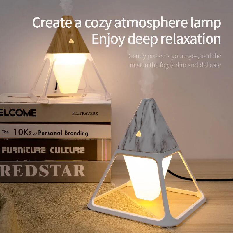 Cool Pyramid Humidifier Night Light - Image 2