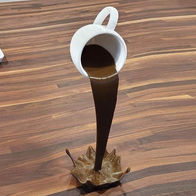 Floating Spilling Coffee Cup Decor - Image 2