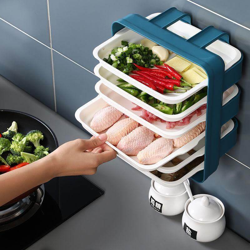 Wall-Mounted Multi Layer Kitchen Food Cooking Organizer - Image 3