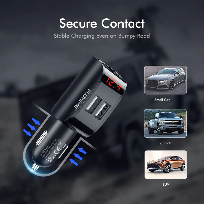 Dual USB Car Digital Charger - Image 2