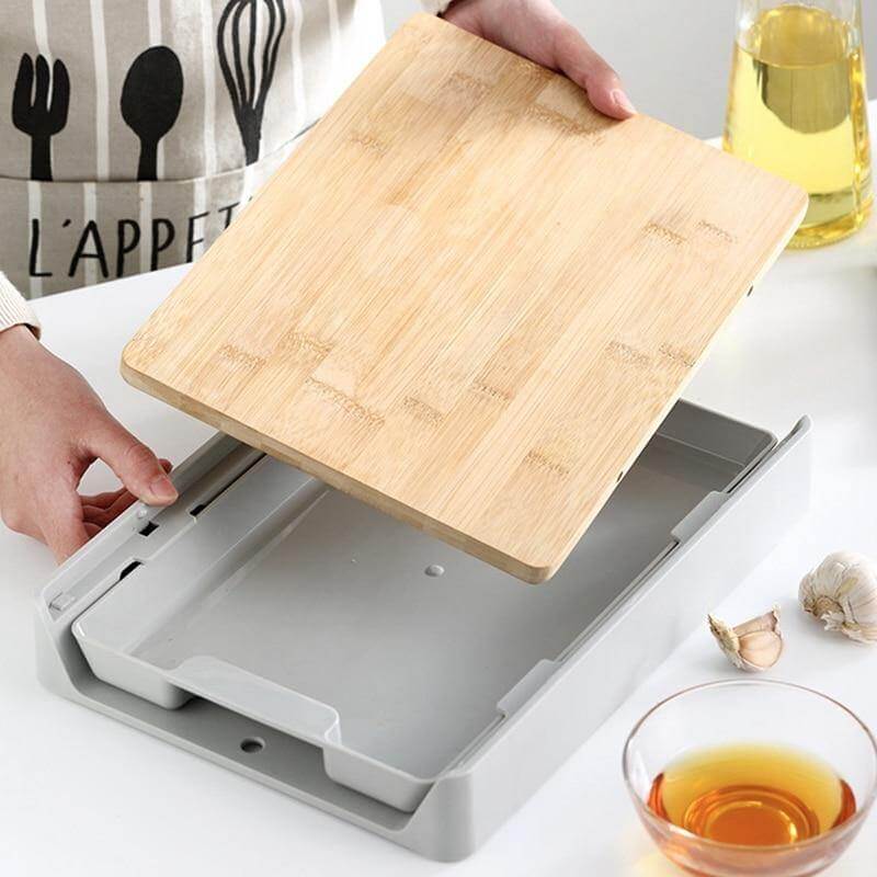Kitchen Cutting Board with Detachable Storage Drawer - Image 3