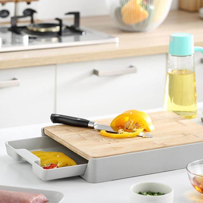 Kitchen Cutting Board with Detachable Storage Drawer - Image 2