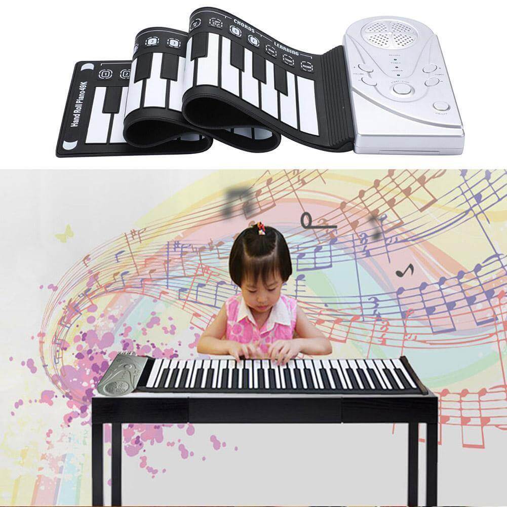 49-Key Portable Foldable Roll Up Piano - Image 3