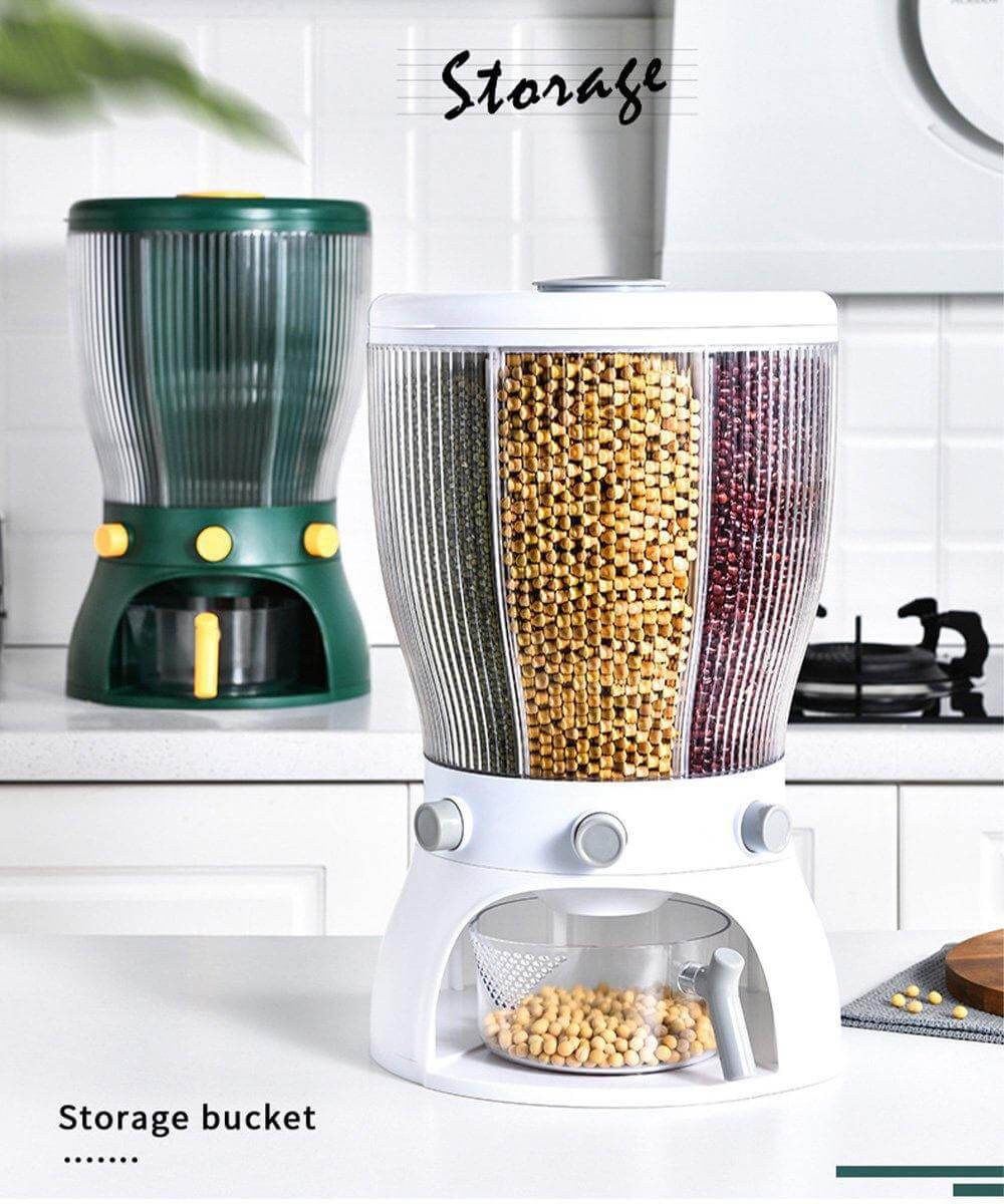 Rotatable Multifunctional Grain Storage Organizer - Image 2