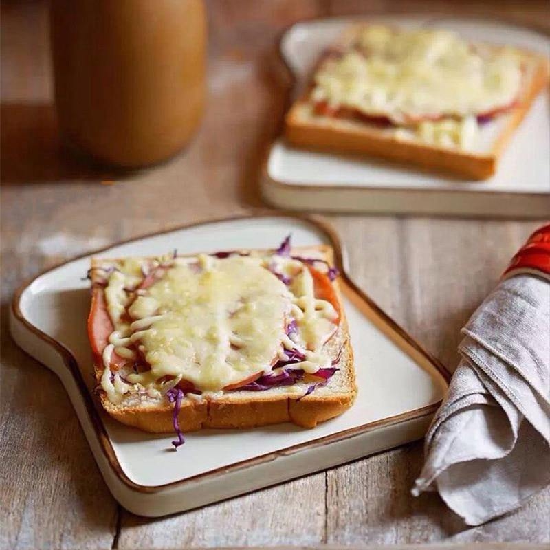 Ceramic Toast Breakfast Plate - Image 3