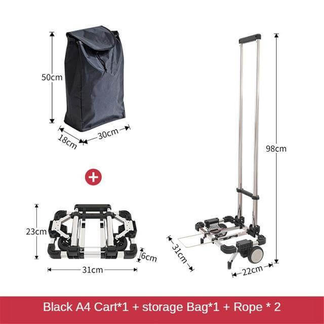 Portable Foldable Push Hand Cart - Image 2