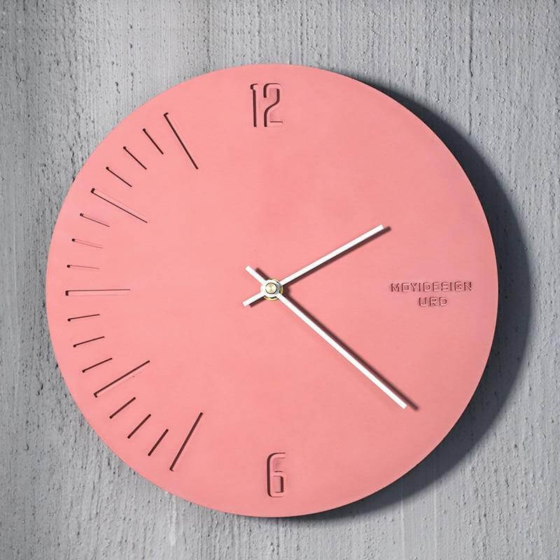 Simple Silent Pastel Pink Wall Clock - Image 2