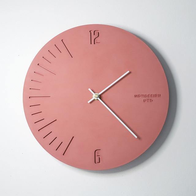 Simple Silent Pastel Pink Wall Clock - Image 3