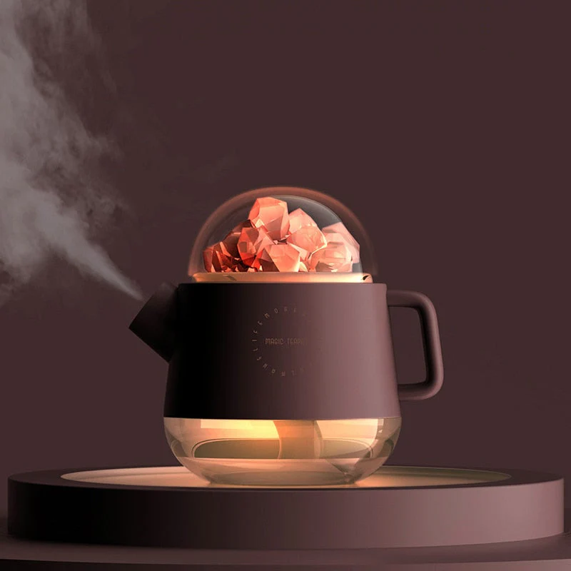 Elegant Teapot Humidifier Night Lamp - Image 1
