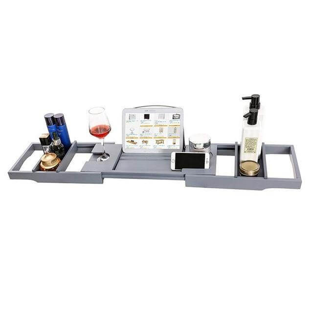 Extendable Bathtub Non-Slip Food Drink Tray - Image 2