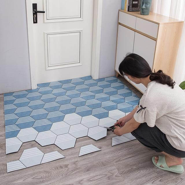 Non-Slip Dust Proof Nordic Style Hexagon Door Mat - Image 3
