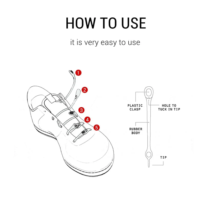 No-Tie Silicone Elastic Shoelaces - Image 2