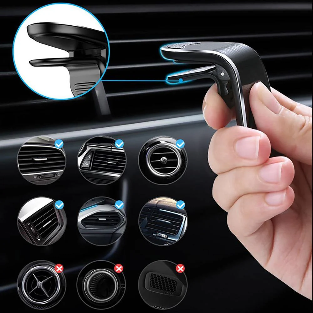 Magnetic Air Vent Clip Car Phone Holder - Image 3