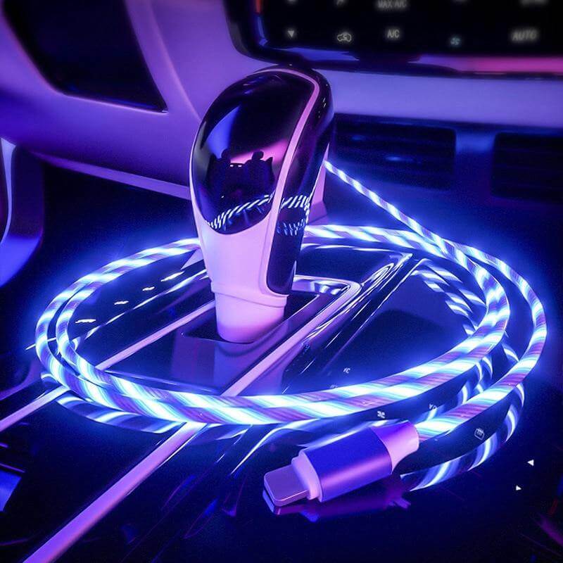 360 Led Color Magnetic Car Charging Cable - Image 1