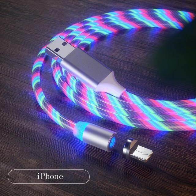 360 Led Color Magnetic Car Charging Cable - Image 3