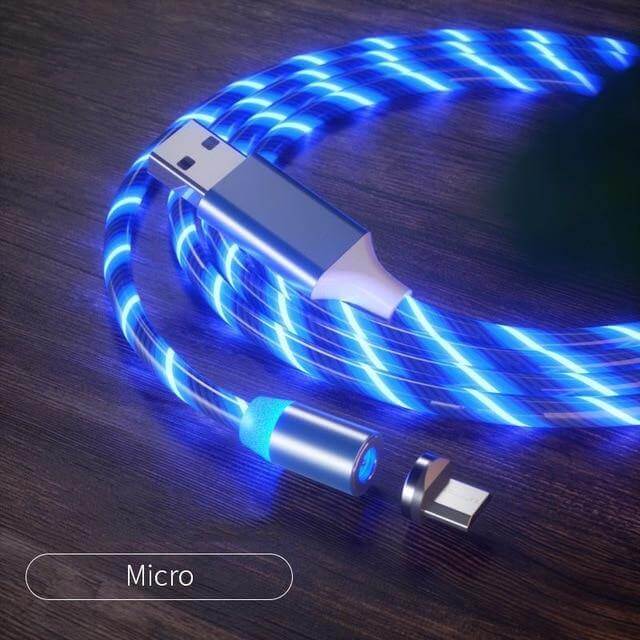 360 Led Color Magnetic Car Charging Cable - Image 2