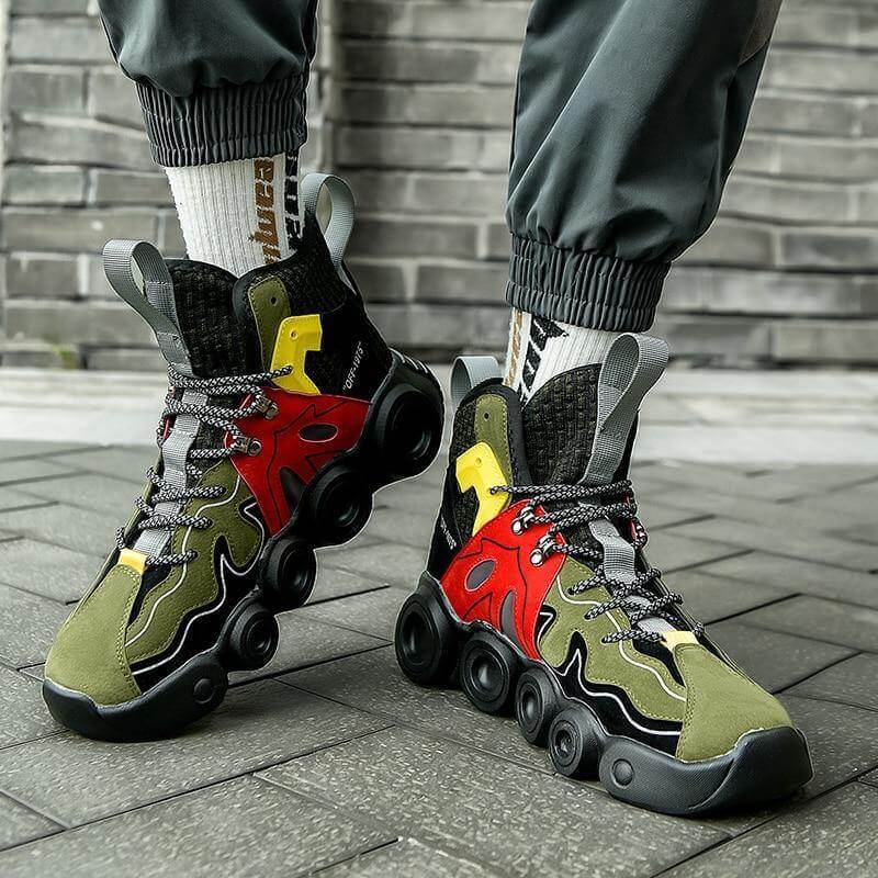Roller Skate Shape Comfy Men Running Shoes - Image 3