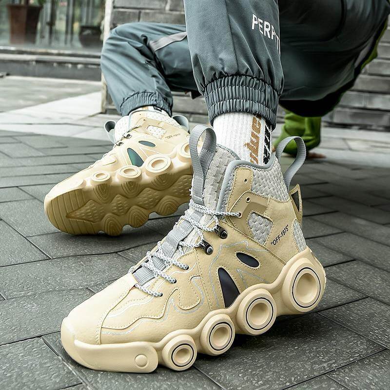 Roller Skate Shape Comfy Men Running Shoes - Image 2