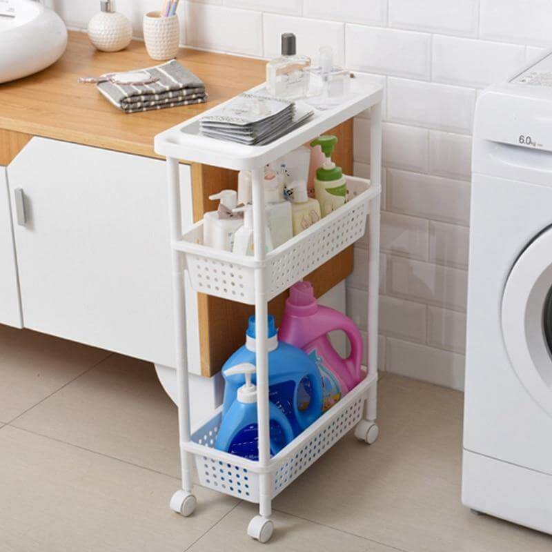 Space-Saving Movable Slim Kitchen Storage Rack - Image 3