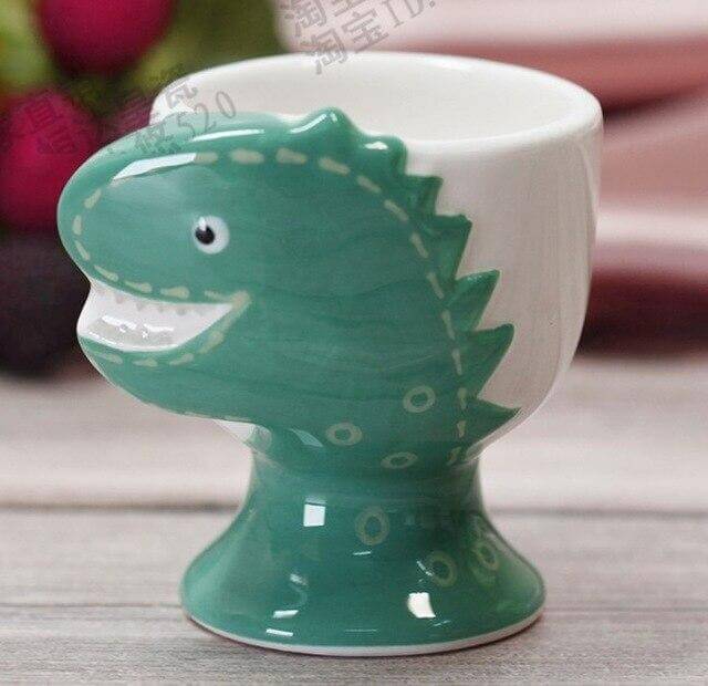 2Pcs Cute Animal Ceramic Breakfast Egg Holder - Image 2