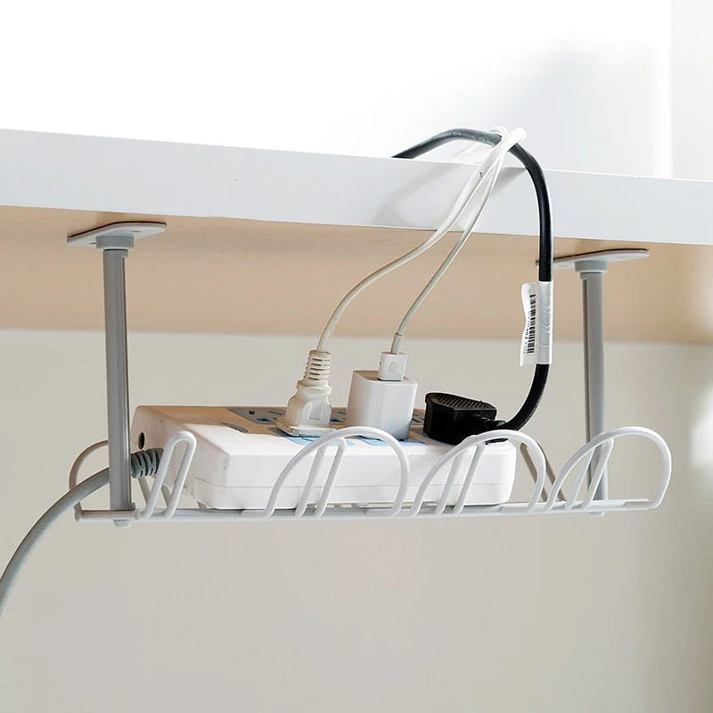 Under Table Storage Rack Cable Organizer - Image 1