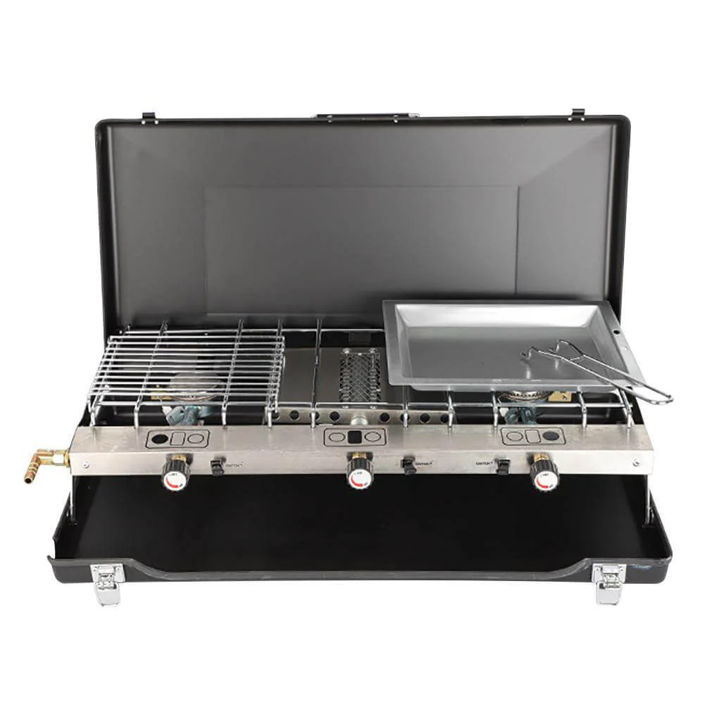 Portable 2 Burner Stove Grill - Image 2