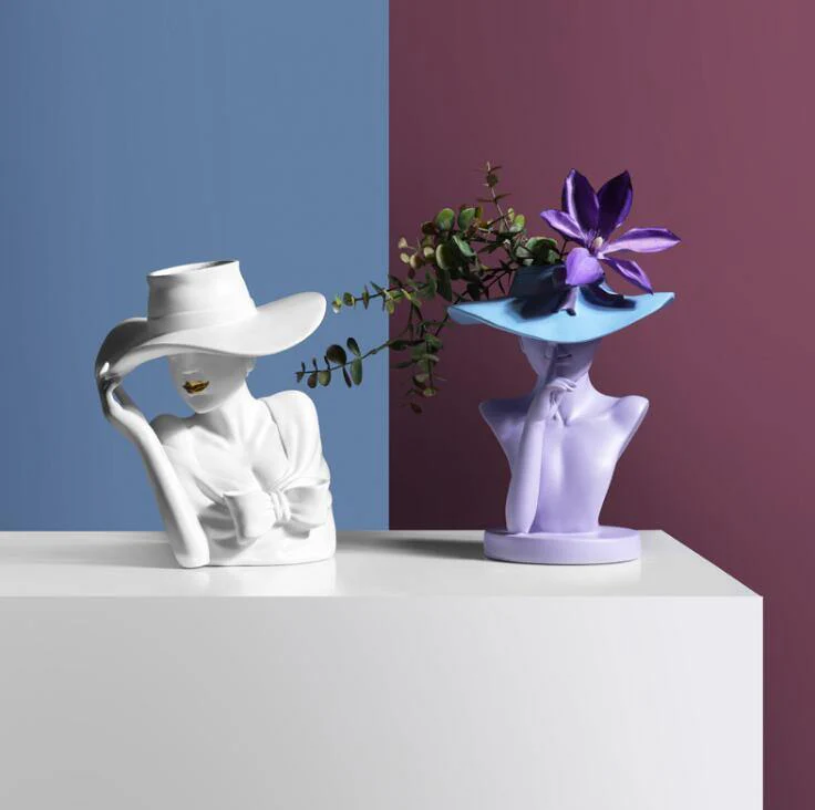 Pretty Woman Figure Flower Pot - Image 2