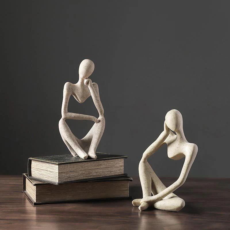 Nordic Abstract Unique Thinker Figurine Home Decor - Image 1