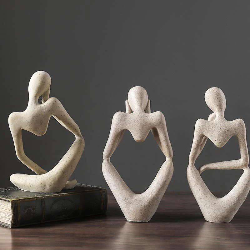 Nordic Abstract Unique Thinker Figurine Home Decor - Image 2