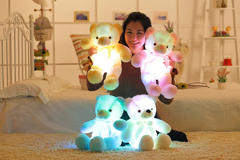 Colorful Glowing Plush Bear Toy - Image 2
