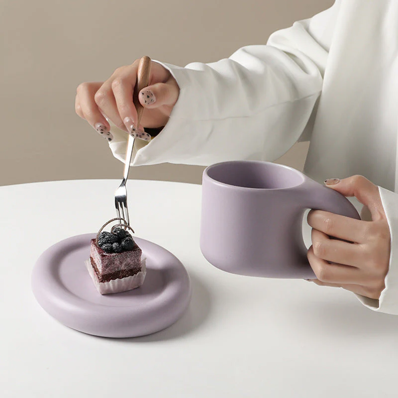 Nordic Ceramic Handle Handmade Mug - Image 2
