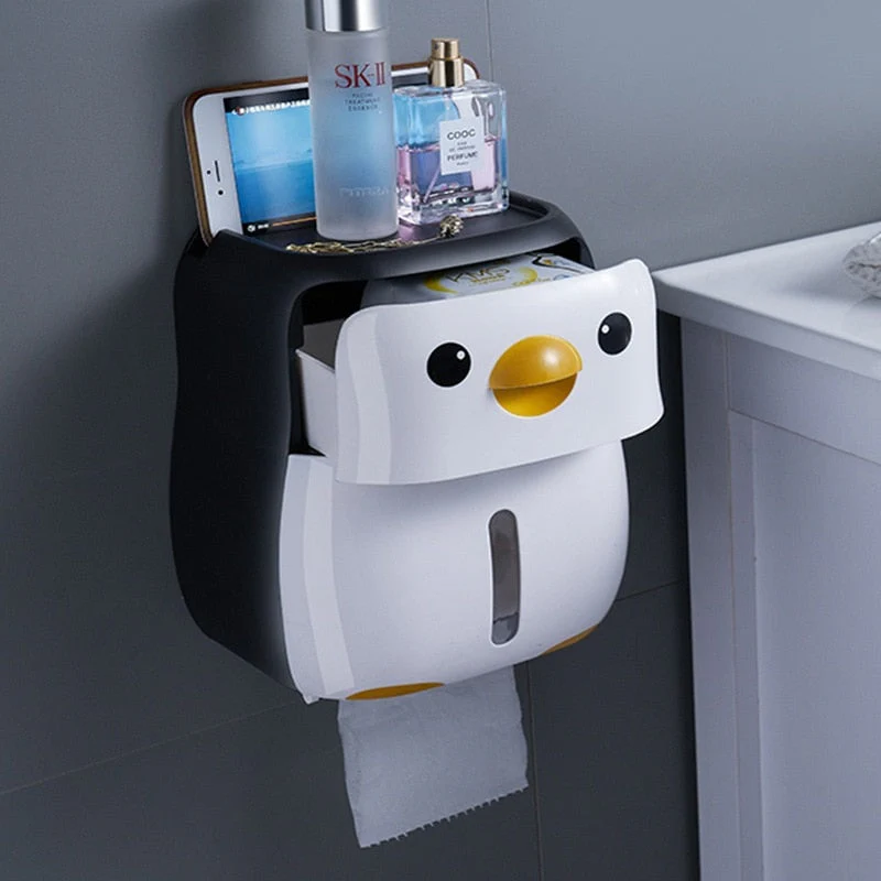 Penguin Bathroom Storage Box Toilet Paper Holder - Image 2