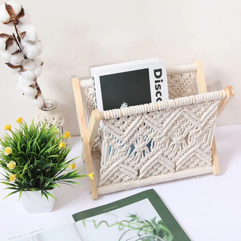 Nordic Cotton Foldable Magazine Holder - Image 3
