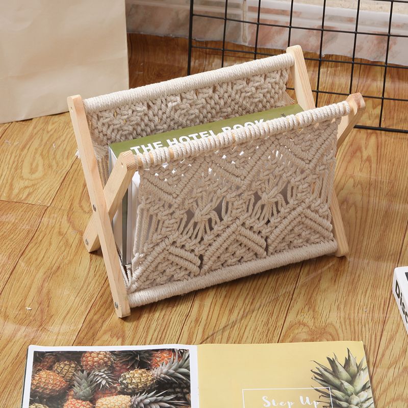 Nordic Cotton Foldable Magazine Holder - Image 2