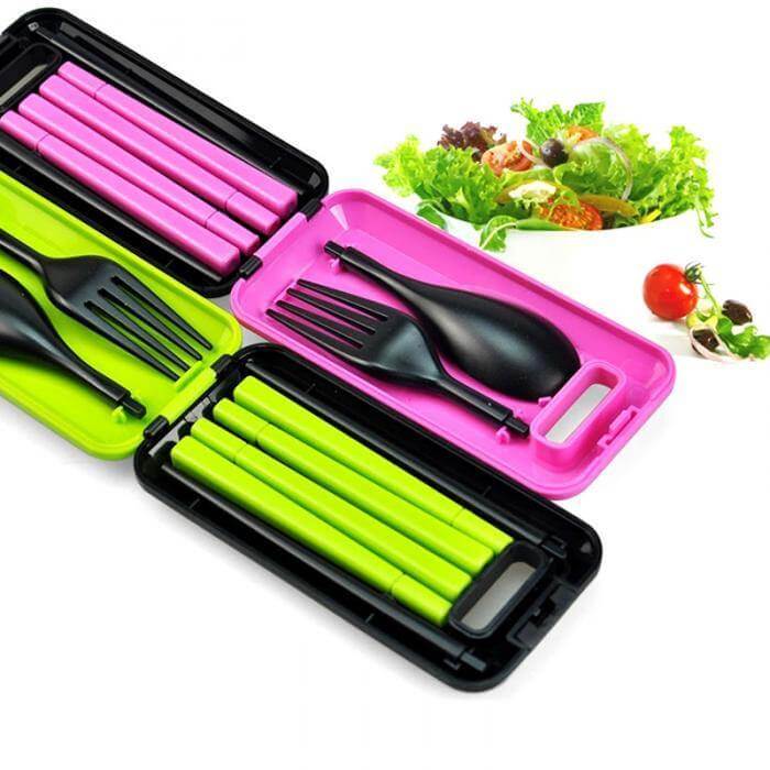 Portable Folding Travel Dinnerware Set - Image 2