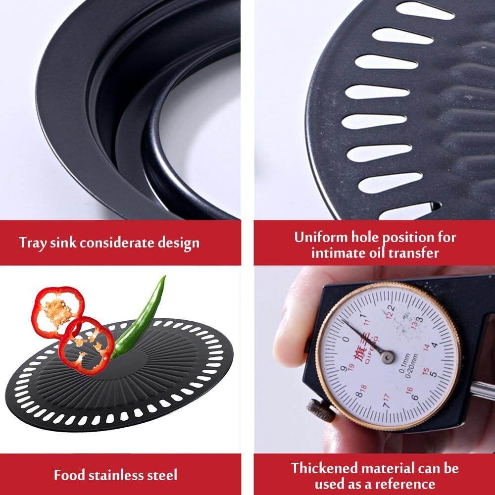 Korean Portable Non-stick BBQ Grill Pan - Image 3