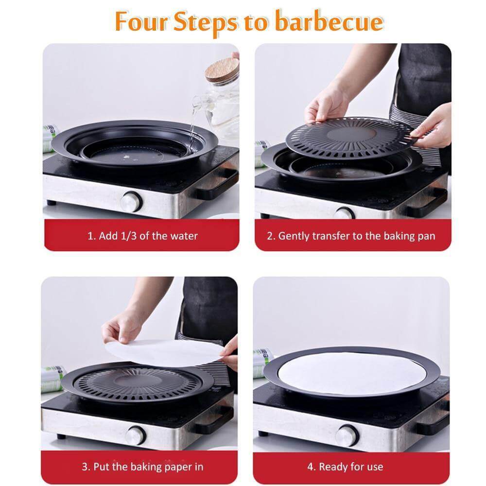Korean Portable Non-stick BBQ Grill Pan - Image 2