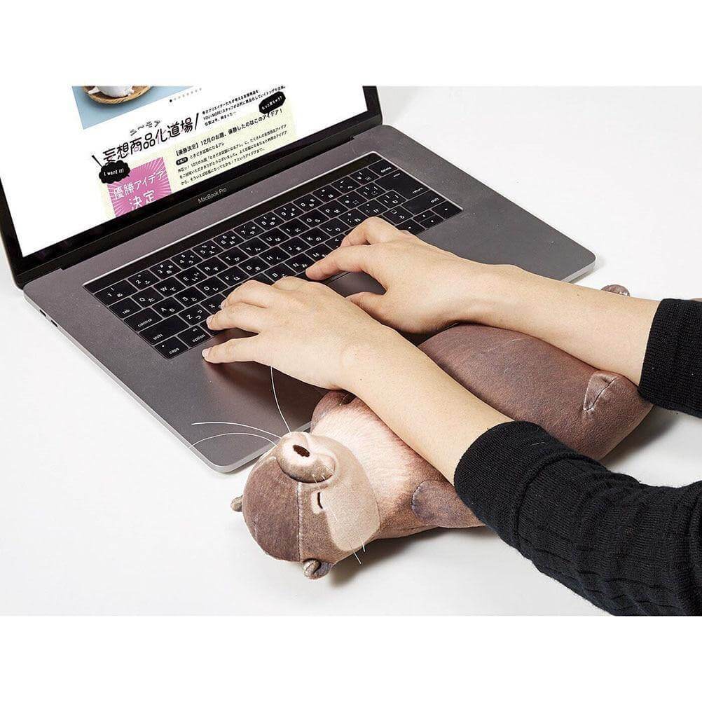 Cute Otter Stuffed Pencil Case Wrist Plush Pillow - Image 1