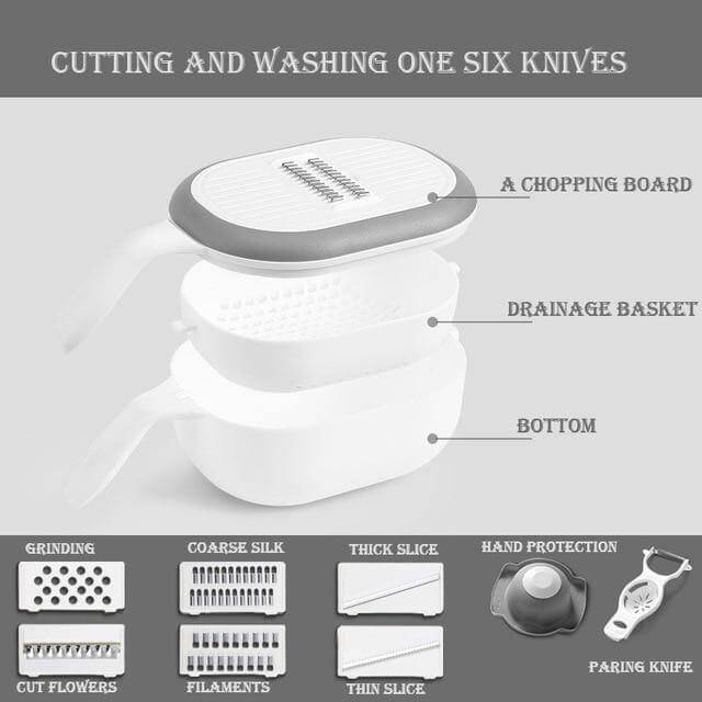 Multifunctional Fast Vegetable Slicer with Strainer - Image 2