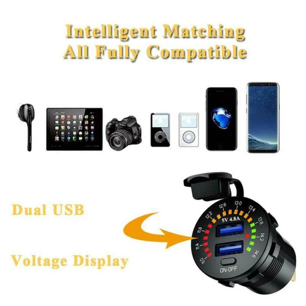 Led Display Fast Car Dual USB Charger - Image 3
