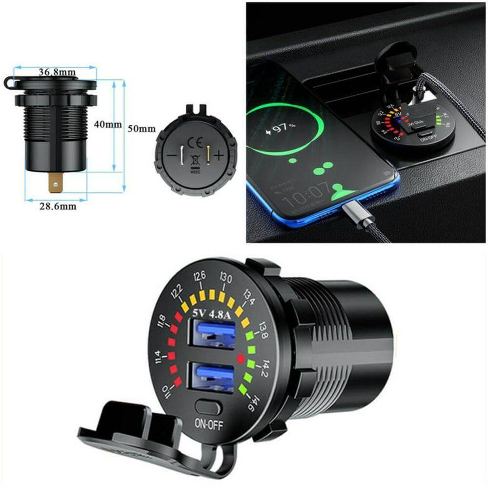 Led Display Fast Car Dual USB Charger - Image 2