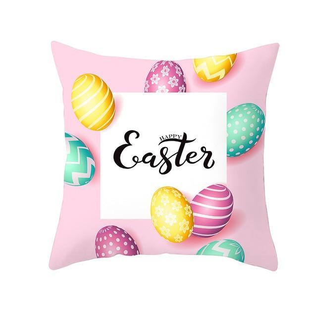 Bunny Easter Eggs Cotton Pillowcase - Image 3